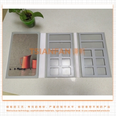 4折页石材样品册-每页8格-塑料样板盒
